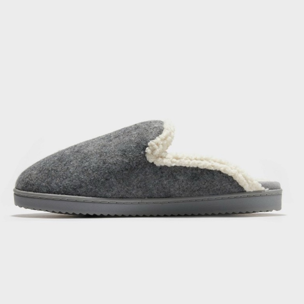 D’Luxe by dearfoams Women’s Maci Felted Scuff Slippers - Gray - M - Picture 2 of 5